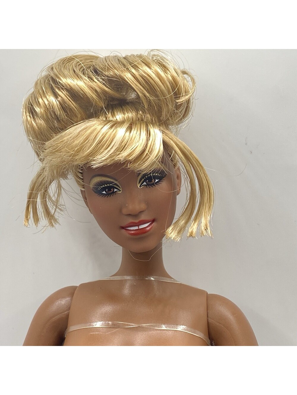 NUDE BARBIE HJX31 SIGNATURE CURVY CELIA CRUZ BLONDE AA DOLL 4 OOAK B2